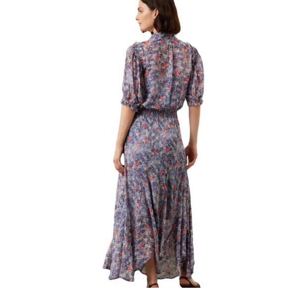 Polo by Ralph Lauren Floral Maxi Dress in Blue and Red - Picture 2 of 10